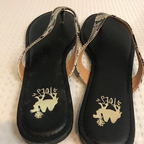 STRUT SNAKE GOLD WOMENS SANDAL SIZE 9 - Picture 6 of 6